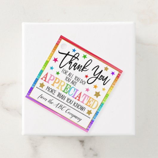 Étiquettes Cadeau Balises cadeaux Merci (En situation)