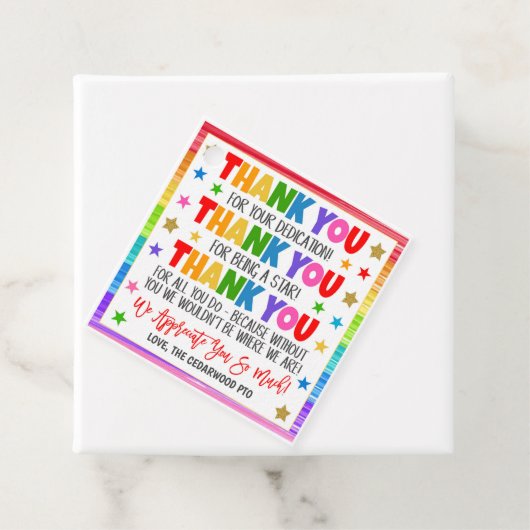 Étiquettes Cadeau Balises cadeaux Merci (En situation)