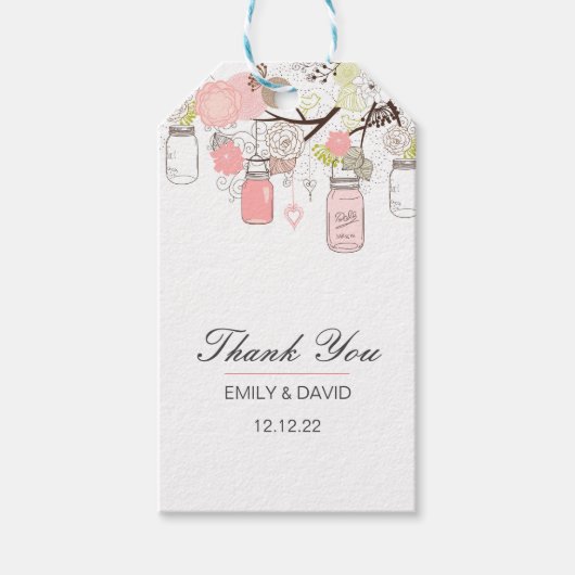 Étiquettes-cadeau Balises cadeaux Merci modifiables, Balises favorit (Devant)