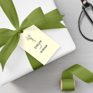 Étiquettes-cadeau Balises cadeaux minimalistes Mariage Lily blanche