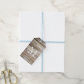 Étiquettes-cadeau Balises Cadeaux Monogrammes Rustic Wood (Avec de laficelle)