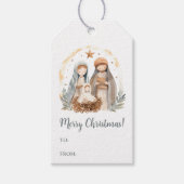 Étiquettes-cadeau Balises cadeaux Noël Nativité Scene (Devant)