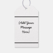 Étiquettes-cadeau Balises cadeaux Noir Classique "Merci" (Dos)