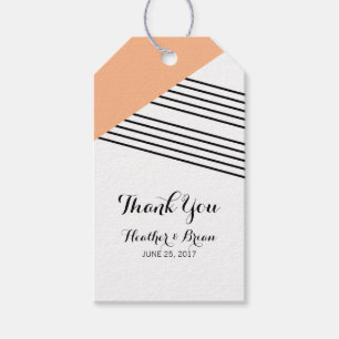 Étiquettes-cadeau Balises cadeaux Orange Géométrique