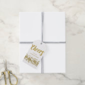 Étiquettes-cadeau Balises cadeaux parties scintillant or (Avec de la ficelle)