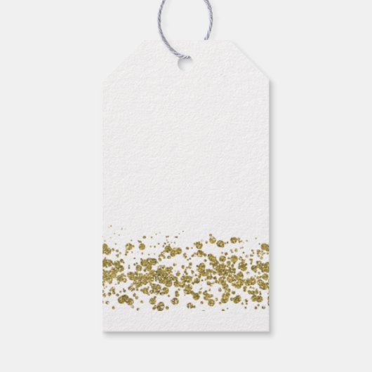 Étiquettes-cadeau Balises cadeaux parties scintillant or (Dos)