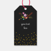 Étiquettes-cadeau Balises Cadeaux Personnalisables Flore foncé (Devant)