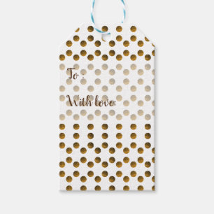 Étiquettes-cadeau Balises cadeaux personnalisées Dots d'or