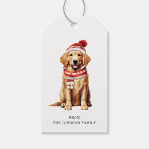 Étiquettes-cadeau Balises Cadeaux Personnalisées Golden Retriever