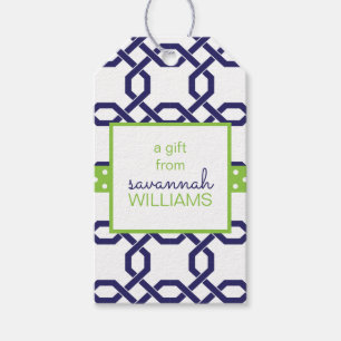 Étiquettes-cadeau Balises cadeaux personnalisées Lattice & Grosgrai