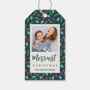 Étiquettes-cadeau Balises cadeaux photo de vacances Berries et Pine