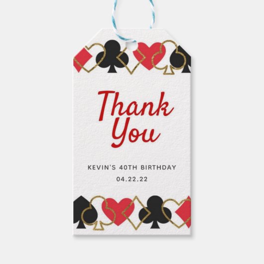 Étiquettes-cadeau Balises cadeaux Poker (Devant)