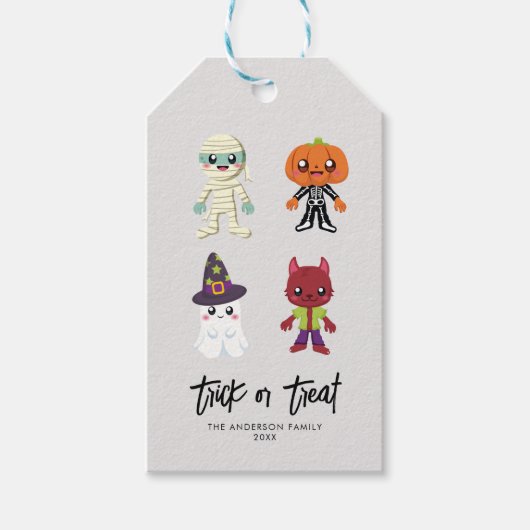 Étiquettes-cadeau Balises cadeaux pour Halloween (Devant)