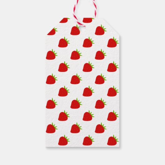 Étiquettes-cadeau Balises cadeaux pour Motif de fraise mignonne (Dos)