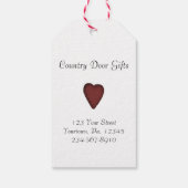 Étiquettes-cadeau Balises Cadeaux Primitive Heart (Dos)