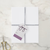 Étiquettes-cadeau Balises cadeaux Purple JOY | Pack 10 (Avec de la ficelle)