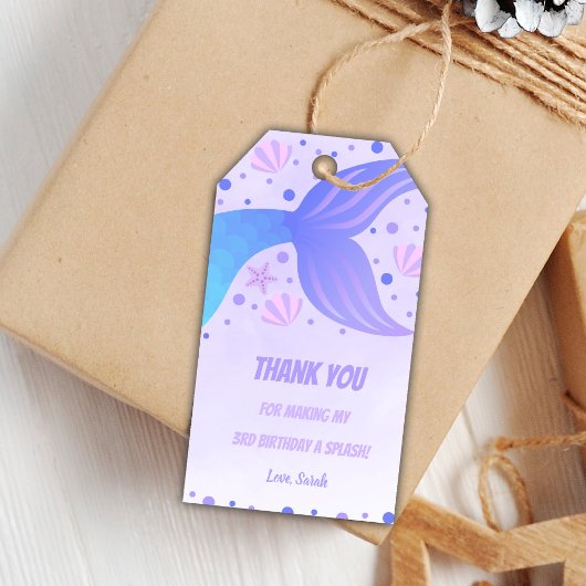 Étiquettes-cadeau Balises-cadeaux Purple Mermaid