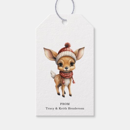 Étiquettes-cadeau Balises cadeaux Reindeer (Devant)