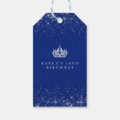 Étiquettes-cadeau Balises cadeaux Royal Blue and Silver Parties scin (Dos)