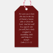 Étiquettes-cadeau Balises cadeaux Sleepy Highland Cow (Dos)