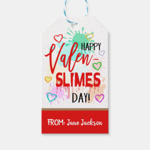 Étiquettes-cadeau Balises Cadeaux Slime Valentine