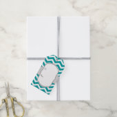 Étiquettes-cadeau Balises cadeaux turquoise blanc gris gris (Avec de la ficelle)