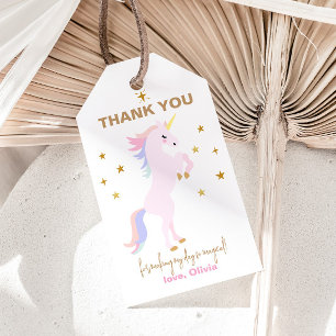 Étiquettes-cadeau Balises cadeaux Unicorne rose, Favoriser les balis