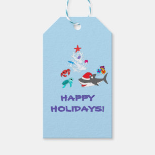 Étiquettes-cadeau Balises Cadeaux Vacances Cute Shark