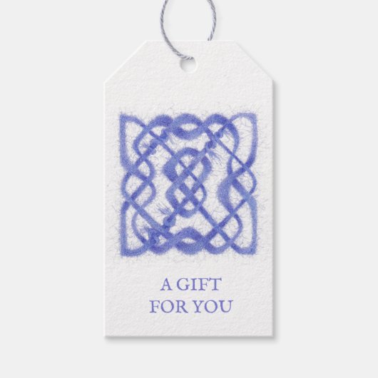 Étiquettes-cadeau Balises cadeaux VIOLET CELTIC KNOT (Devant)