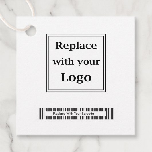 Étiquettes Cadeau Balises de blocage du logo et du code-barres (Devant)