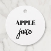 Étiquettes Cadeau Balises de bouteille simples (Devant)