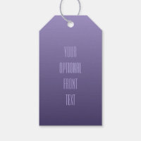 Balises de cadeau texte personnalisées Violet viol
