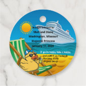 Étiquettes Cadeau Balises de canard de croisière (Dos)