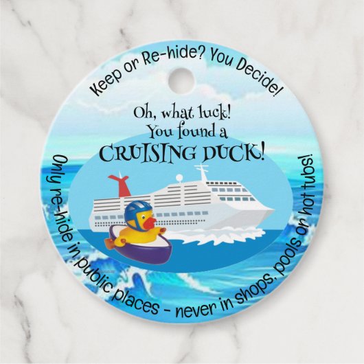 Étiquettes Cadeau Balises de canard de croisière (Devant)