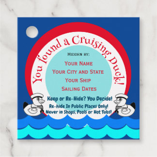 Étiquettes Cadeau Balises de canard de croisière