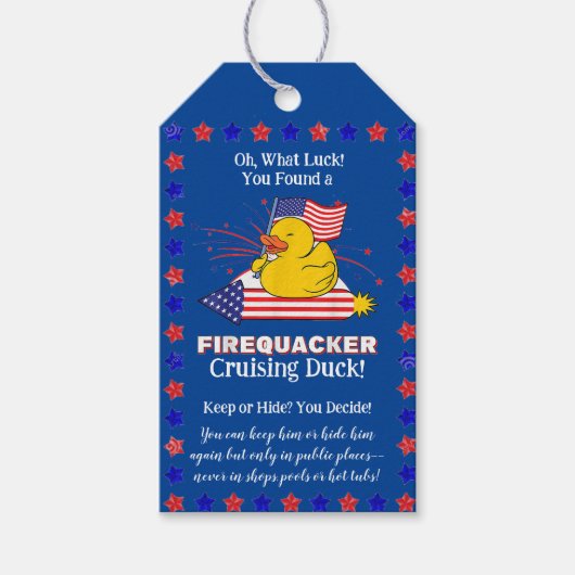 Étiquettes-cadeau Balises de canard de croisière (Devant)