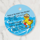 Étiquettes Cadeau Balises de canard de croisière (Dos)