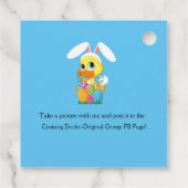 Étiquettes Cadeau Balises de canard de croisière pour Pâques (Dos)