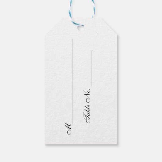 Étiquettes-cadeau Balises de carte mariage (Dos)