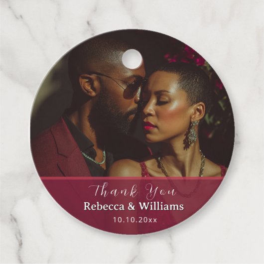 Étiquettes Cadeau Balises de faveur du mariage (Devant)