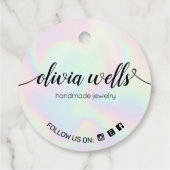 Étiquettes Cadeau Balises de hachage de script Holographique 2 pouce (Dos)