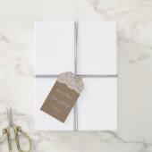 Étiquettes-cadeau Balises de la collection Mariage Burlap & Lace (Avec de la ficelle)