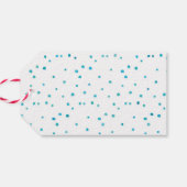 Étiquettes-cadeau Balises de Merci d'aquarelle bleu aquatique | Bali (Dos Horizontal)