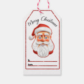 Étiquettes-cadeau Balises de Noël joyeuses à Père Noël (Dos)