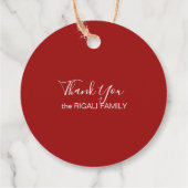 Étiquettes Cadeau Balises de Noël Red Holly Berries (Dos)