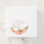 Étiquettes Cadeau Balises de préférence Baby shower à thème Peach (En situation)