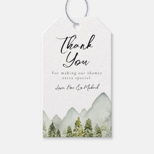 Étiquettes-cadeau Balises de préférence Baby shower d'aventure (Devant)