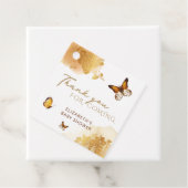 Étiquettes Cadeau Balises de préférence Baby shower papillon (En situation)
