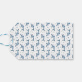 Étiquettes-cadeau Balises de préférence Baby shower requin (Dos Horizontal)