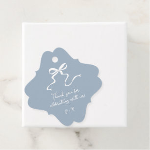 Étiquettes Cadeau Balises de préférence Bleu Dusty dessinées à la ma